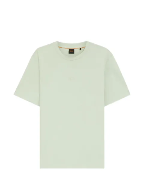 BOSS logo-print short-sleeve T-shirt Green 50473278