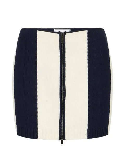 Iceberg striped zip-front mini skirt Blue C1017590