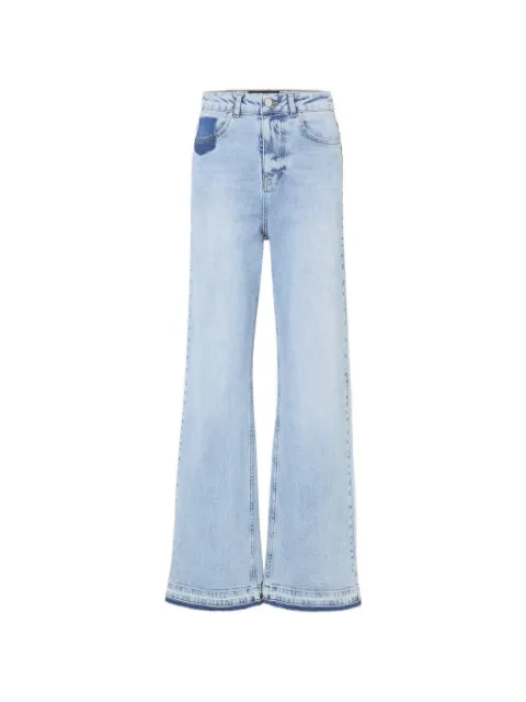 Iceberg patch-detail wide-leg jeans Blue 2M01P618