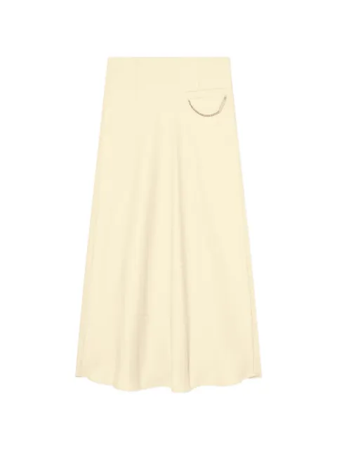 Armani Exchange crepe satin A-line maxi skirt Neutrals XW002279AF21553