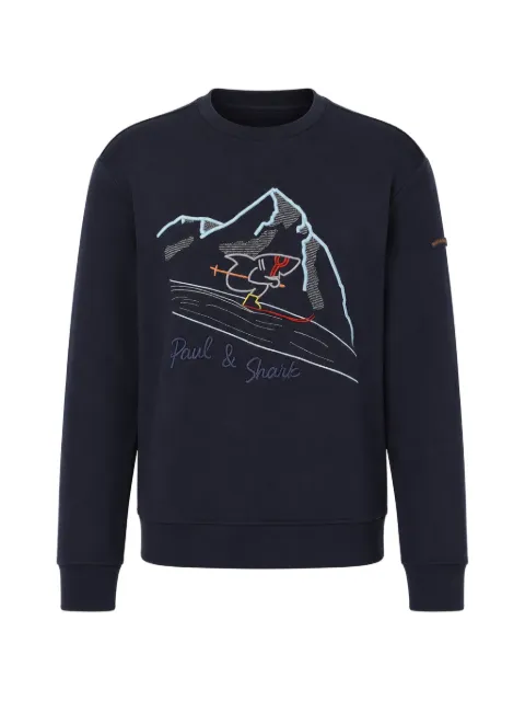 Paul & Shark embroidered-details sweater Blue 14311901050