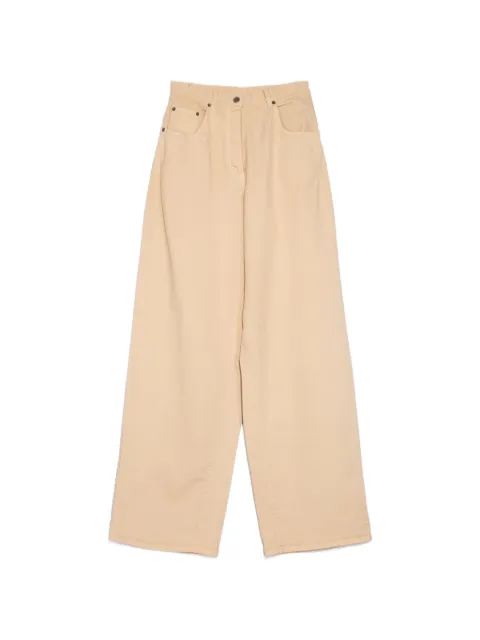 Nº21 tonal-topstitching wide-leg jeans Neutrals 22210068