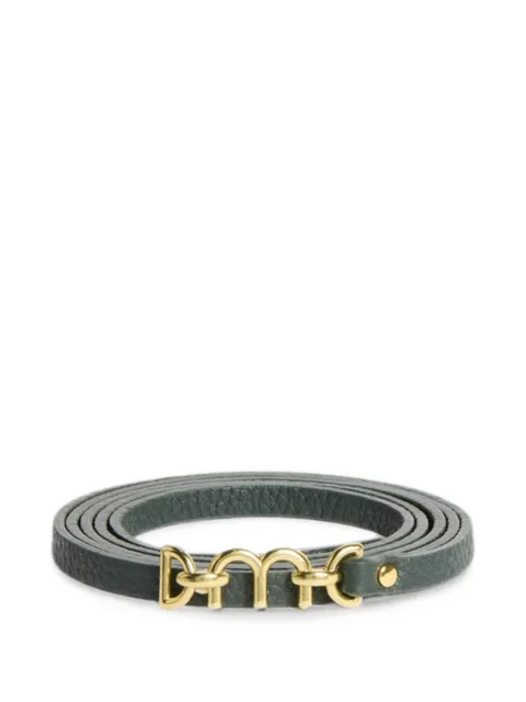 MOMONÌ Farrel double-wrap leather belt Green 266MMOBT00426694MO