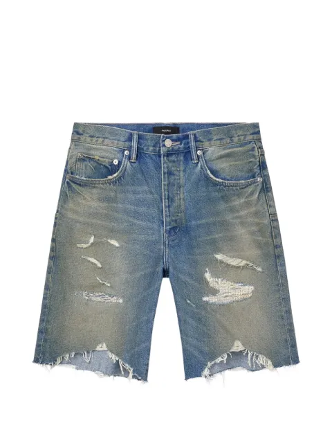 Purple Brand distressed P059 shorts Blue P059HSDM326