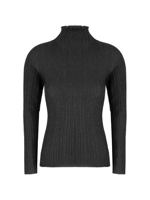 Fabiana Filippi ribbed metallic-thread sweater Black MAD216F085M256