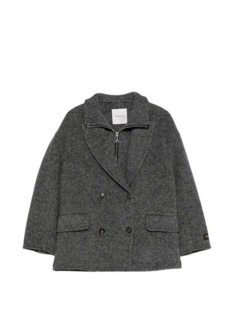 ERMANNO FIRENZE double-breasted zip-fastening jacket Grey D49ED032EY0