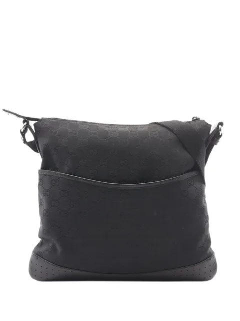 Gucci Pre-Owned 2000-2015 GG Canvas Perforated crossbody bag Black Y5WU19F5GNG8AVWS