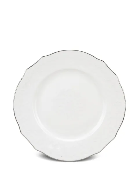 GINORI 1735 Duchessa platinum-trim plate White PRO3