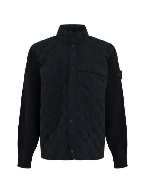 Stone Island quilted knitted-sleeve jacket Black L2S154100016S00F6