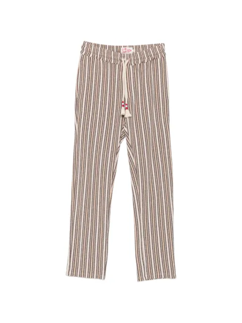 MC2 Saint Barth Calais chevron-stripe drawstring trousers Neutrals CAA000601088L