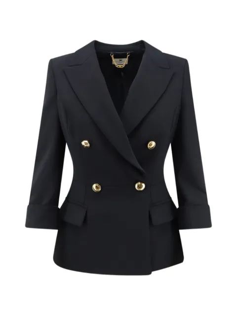 Elisabetta Franchi double-breasted peaked-lapel blazer Black GI26766E2