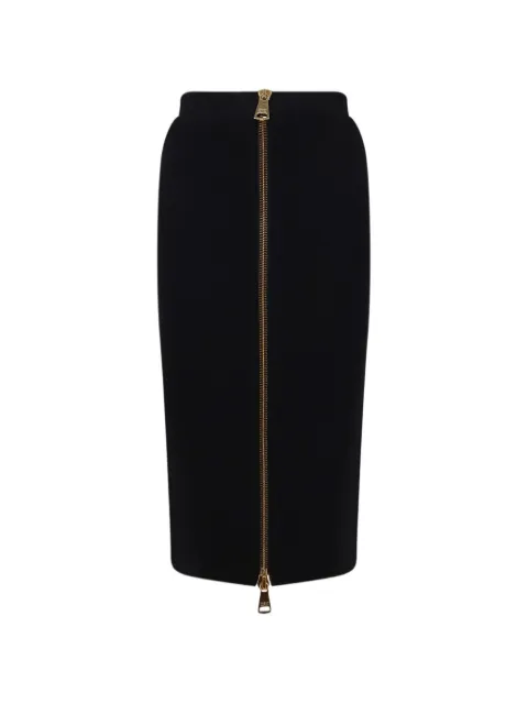 Elisabetta Franchi midi two-way-zip skirt Black GK28B66E2