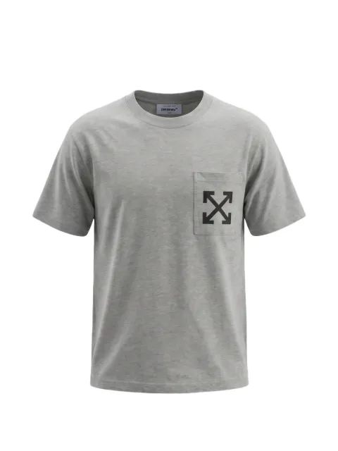 Off-White Arrows-print patch pocket T-shirt Grey 44OWOS26T062030
