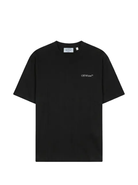 Off-White logo-embroidered cotton T-shirt Black 44OWOS26T082001