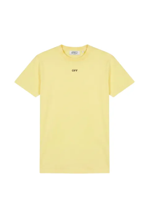 Off-White logo-print T-shirt Yellow 44OWOS26T002740