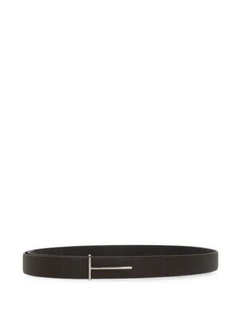 TOM FORD T-logo leather belt Brown TB330LCL236SEBN
