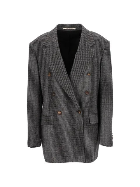 Tagliatore Loreley double-breasted micro-check jacket Grey JLORELEY19B