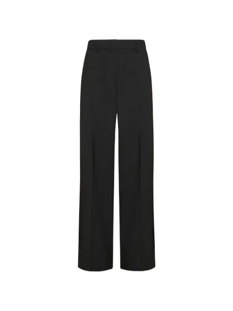 MOMONÌ pressed-crease straight-leg trousers Black MOPA009
