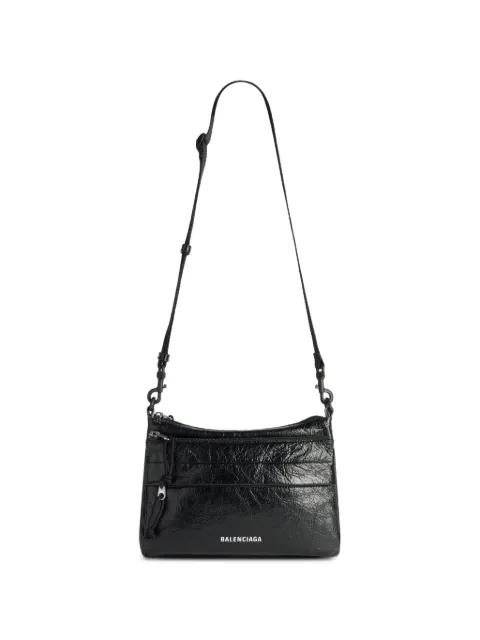 Balenciaga Explorer double messenger bag Black 8731821VG07