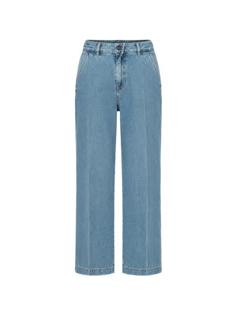 Liviana Conti pressed-crease wide-leg jeans Blue F4SY47