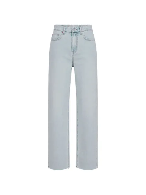 Liviana Conti button-up straight-leg jeans Blue F4SY49
