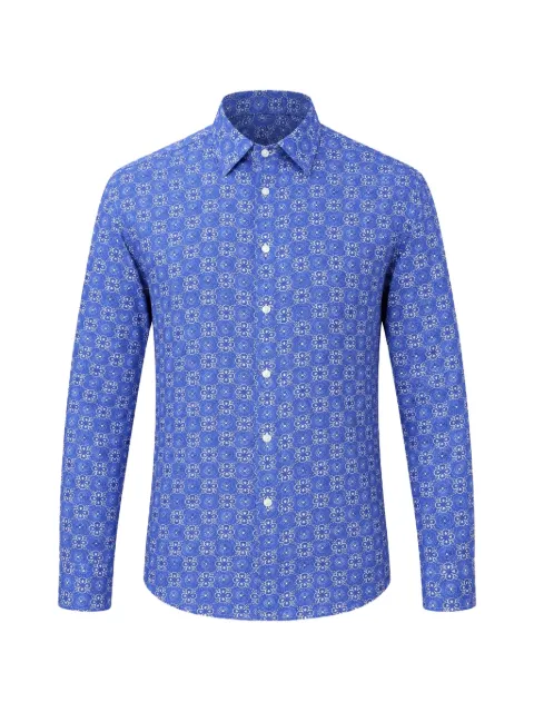 PENINSULA SWIMWEAR Bolgheri geometric-print shirt Blue P26SSH001