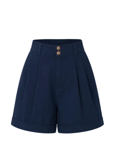 SEROYA Rhoda pleated shorts Blue SPF26583615