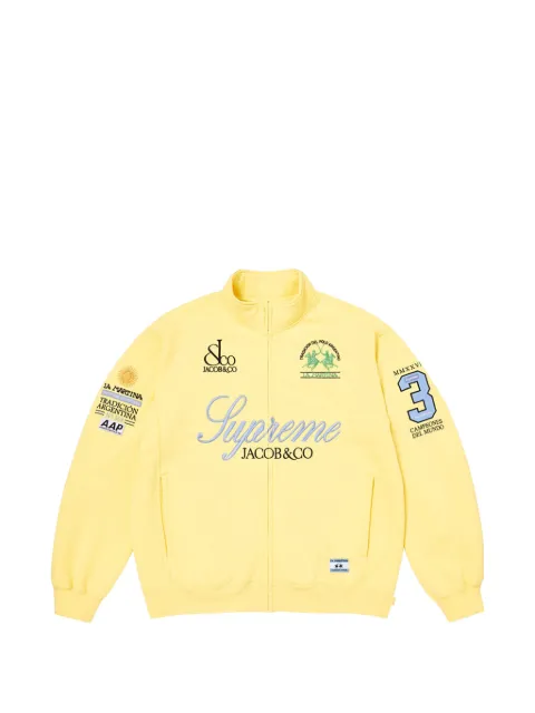 Supreme x La Martina logo-embroidered zip-up sweatshirt Yellow SU27831