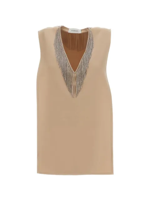 Sportmax fringed V-neck tank top Neutrals 2622166031600