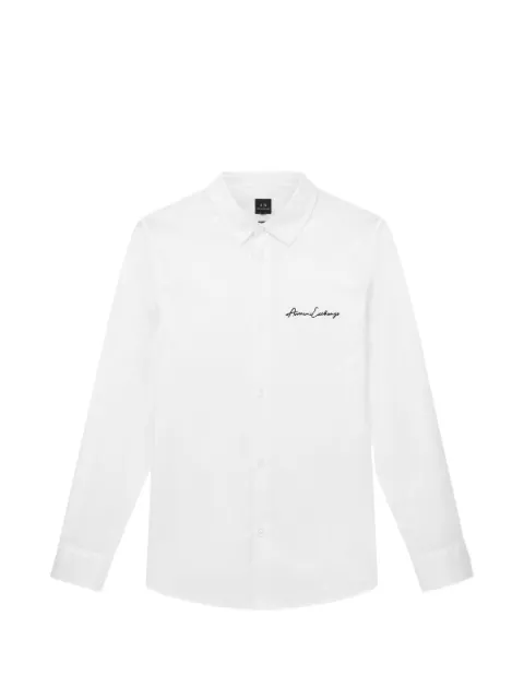 Armani Exchange logo-detail classic-collar shirt White XM001224AF10192