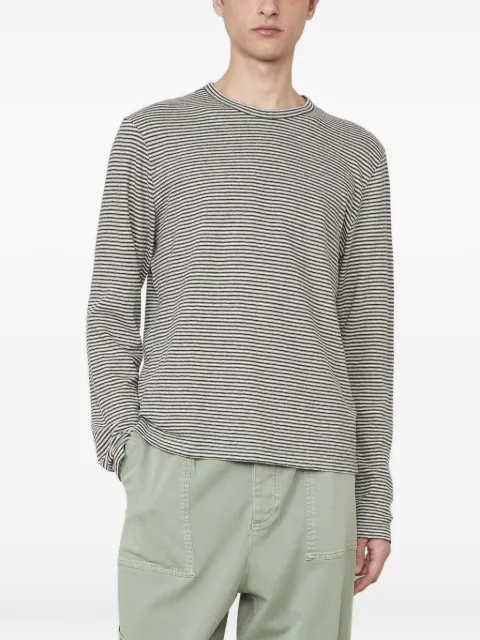 Officine Generale horizontal-stripe long-sleeve T-shirt White W26MTEE201PRE