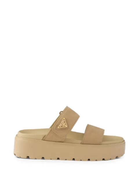 Prada Nubuck slides Neutrals 1XZ794F0453I9P