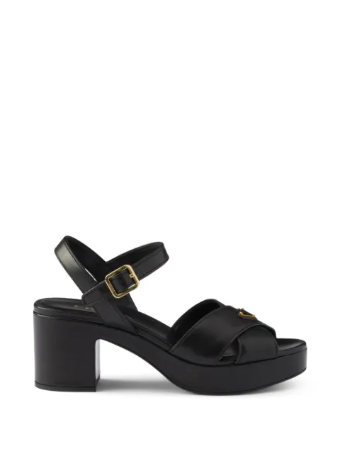 Prada nappa leather platform sandals Black 1XP73BF065038