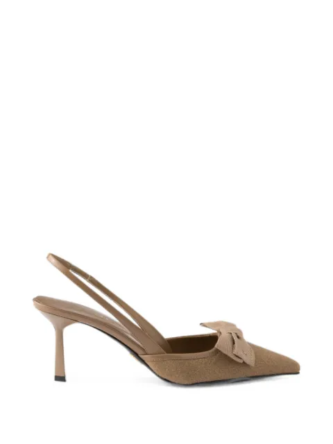 Prada fabric slingback pumps Brown 1I692OF075219