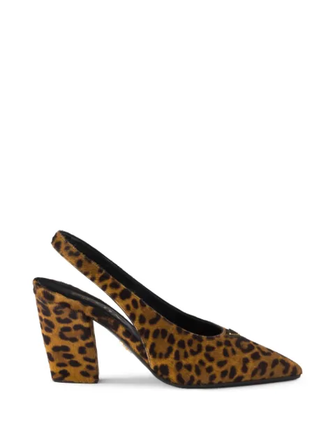 Prada leopard-print pointed-toe pumps Brown 1I693OFD085L8H
