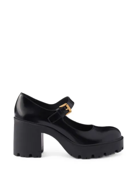 Prada brushed leather pumps Black 1I562OF085055