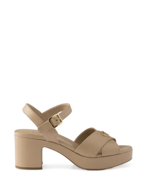 Prada nappa leather platform sandals Neutrals 1XP73BF065038