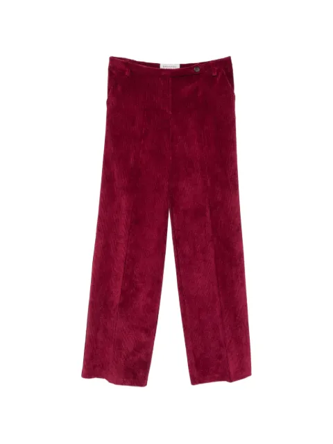 ERMANNO FIRENZE corduroy-effect palazzo pants Red D49EP056E4B
