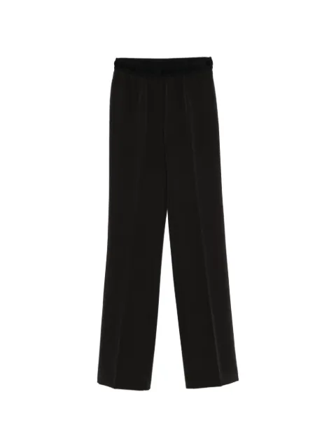 ERMANNO FIRENZE logo-waistband straight-leg trousers Black D49EP021E28