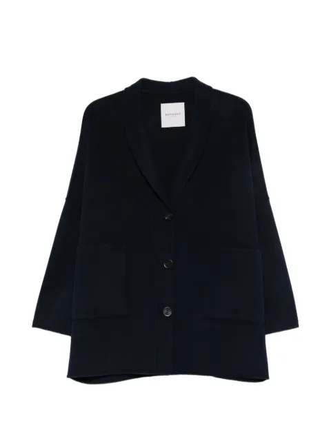 ERMANNO FIRENZE shawl-lapel patch-pocket jacket Blue D49ED017EY2