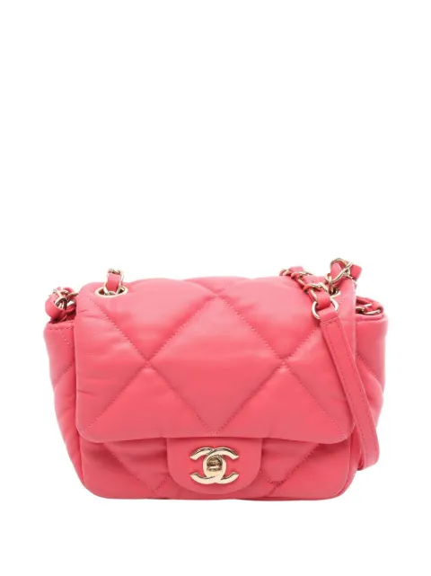 CHANEL Pre-Owned 2020 CC Quilted Lambskin Single Flap crossbody bag Pink NK4S5CH94FYRWG9L