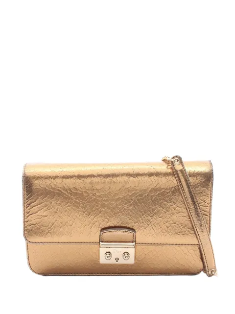 Christian Dior Pre-Owned 20th Century Metallic Calfskin Miss Dior Promenade crossbody bag Gold 96BSX714KKWMPCIO
