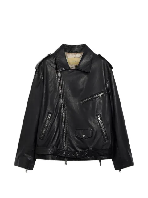 MOMONÌ Lond leather biker jacket Black 266MMOCO00326646MO