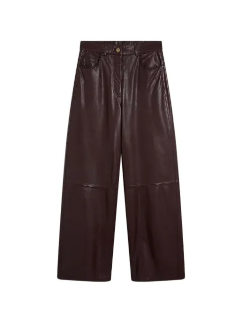 MOMONÌ Aoki leather trousers Brown 266MMOPA03826646MO
