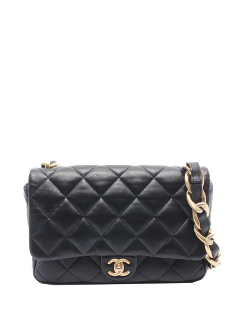 CHANEL Pre-Owned 2021-2026 Small Quilted Lambskin Funky Town Flap shoulder bag Black 7MNLRSOD1G3T4W0Y