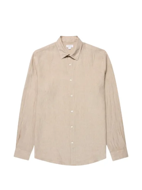 Sunspel long-sleeve shirt Neutrals MSHT2106