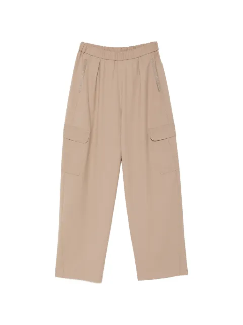 Fabiana Filippi elasticated-waist cargo pants Brown PAD216F290M523