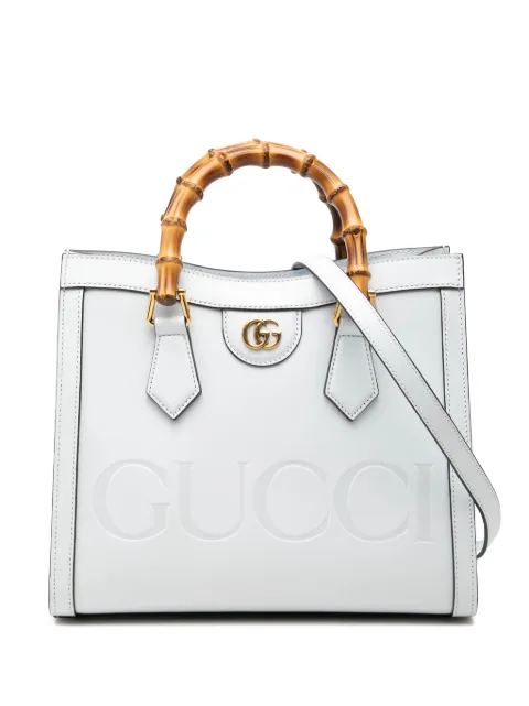 Gucci Pre-Owned 2016-2026 Medium Calfskin Bamboo Diana satchel White 3UZRLITLC5MI73GJ