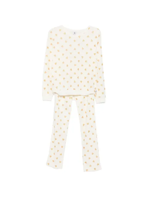 Petit Bateau heart-print pajamas Neutrals A0DV7