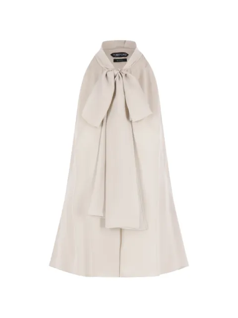 TOM FORD bow-detail halterneck top Neutrals TS2162FAX1507